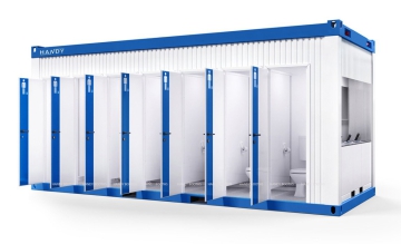 Nhà vệ sinh di động lắp ghép có chậu rửa bên ngoài